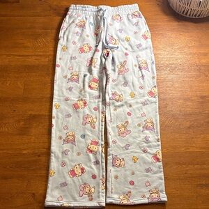 Hello Kitty Light Blue Spring Wide Leg Sweat Pants